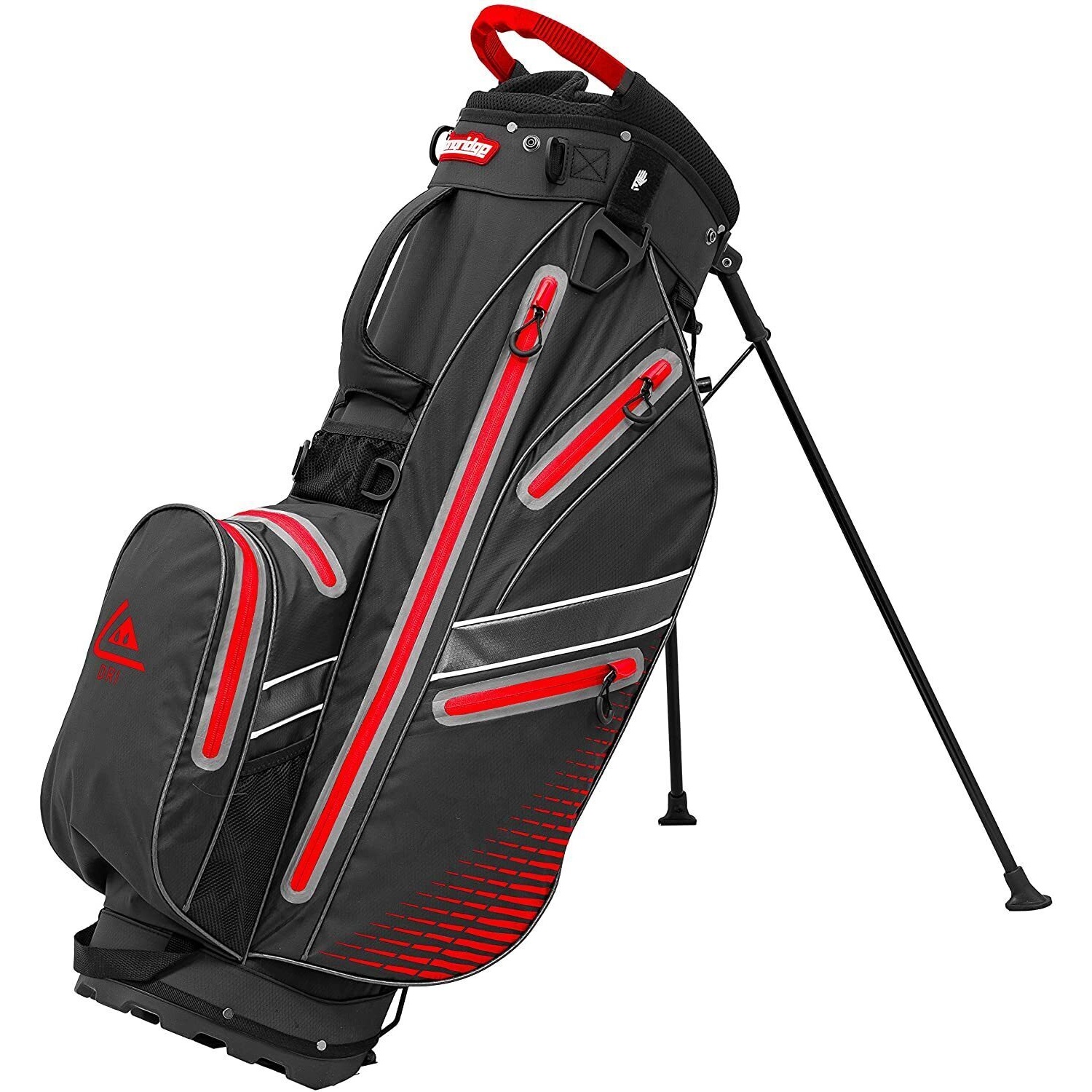 Longridge Waterproof Golf Club Stand Bag (One Size) (Black/Red)