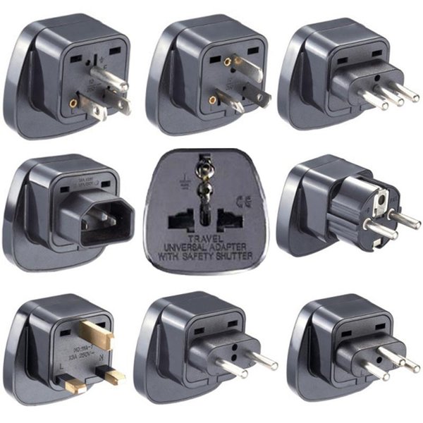 Smart Power Plugs Universal CE America European Kr AU EU To US UK USA Plug Adapter South Africa India Adaptor Italy Switzerland Travel Conve