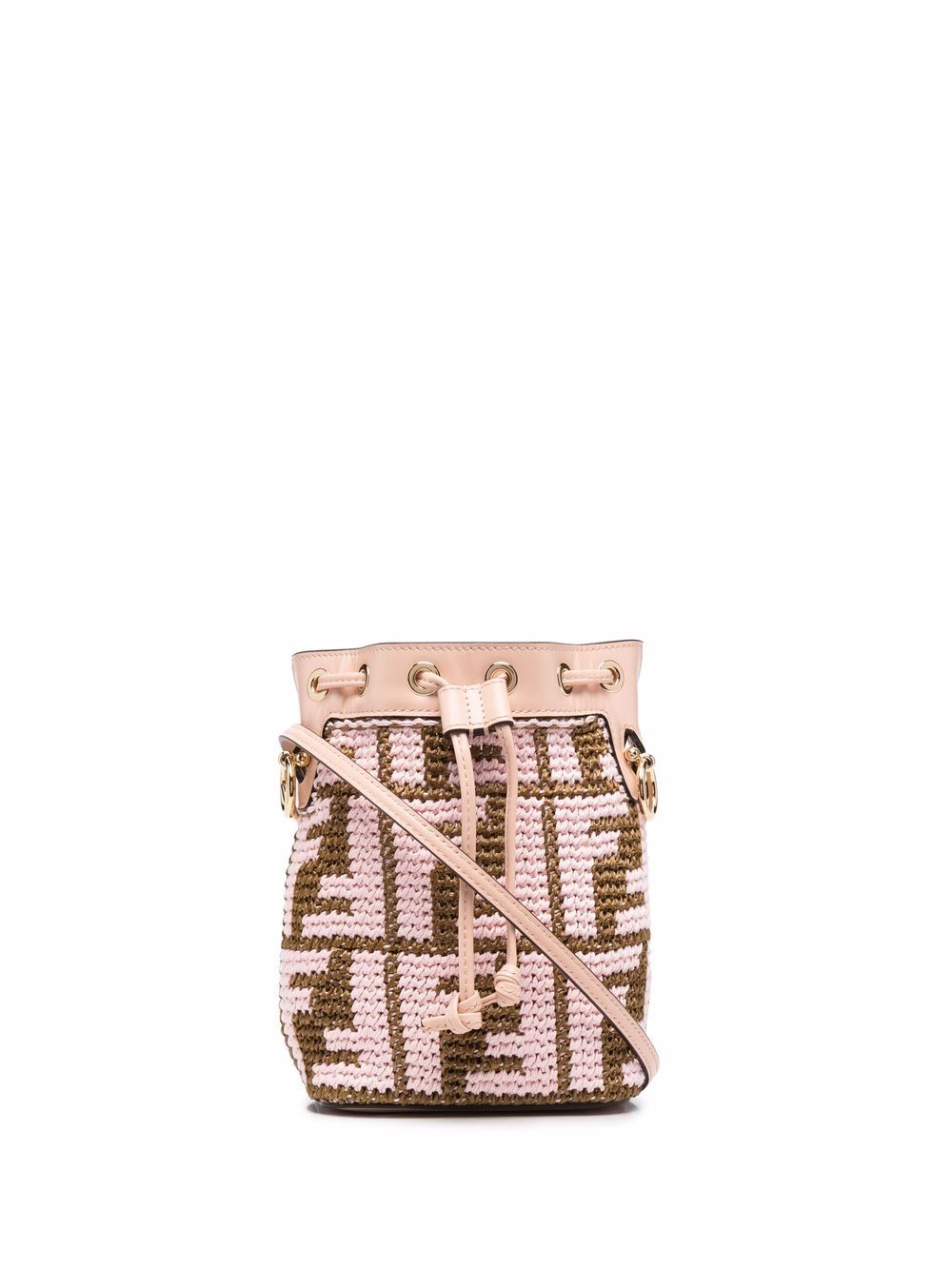 Fendi  - Mon Tresor Mini& Crochet Bucket Bag