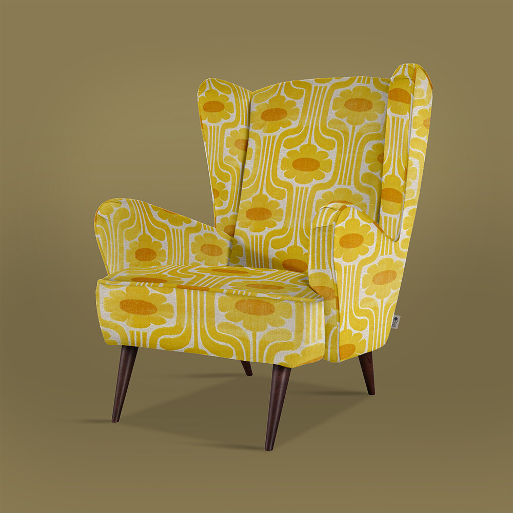 Orla Kiely - Alma Armchair - Climbing Daisy Dandelion
