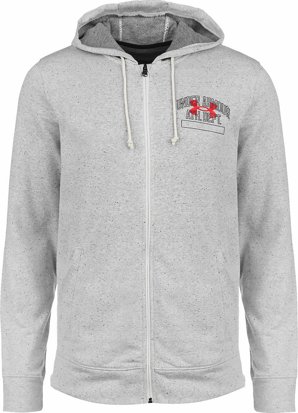Under Armour , Rival Terry Athletic Department Full-Zip Kapuzensweatjacke Herren in dunkelgrau, Sweatshirts und Hoodies für Herren