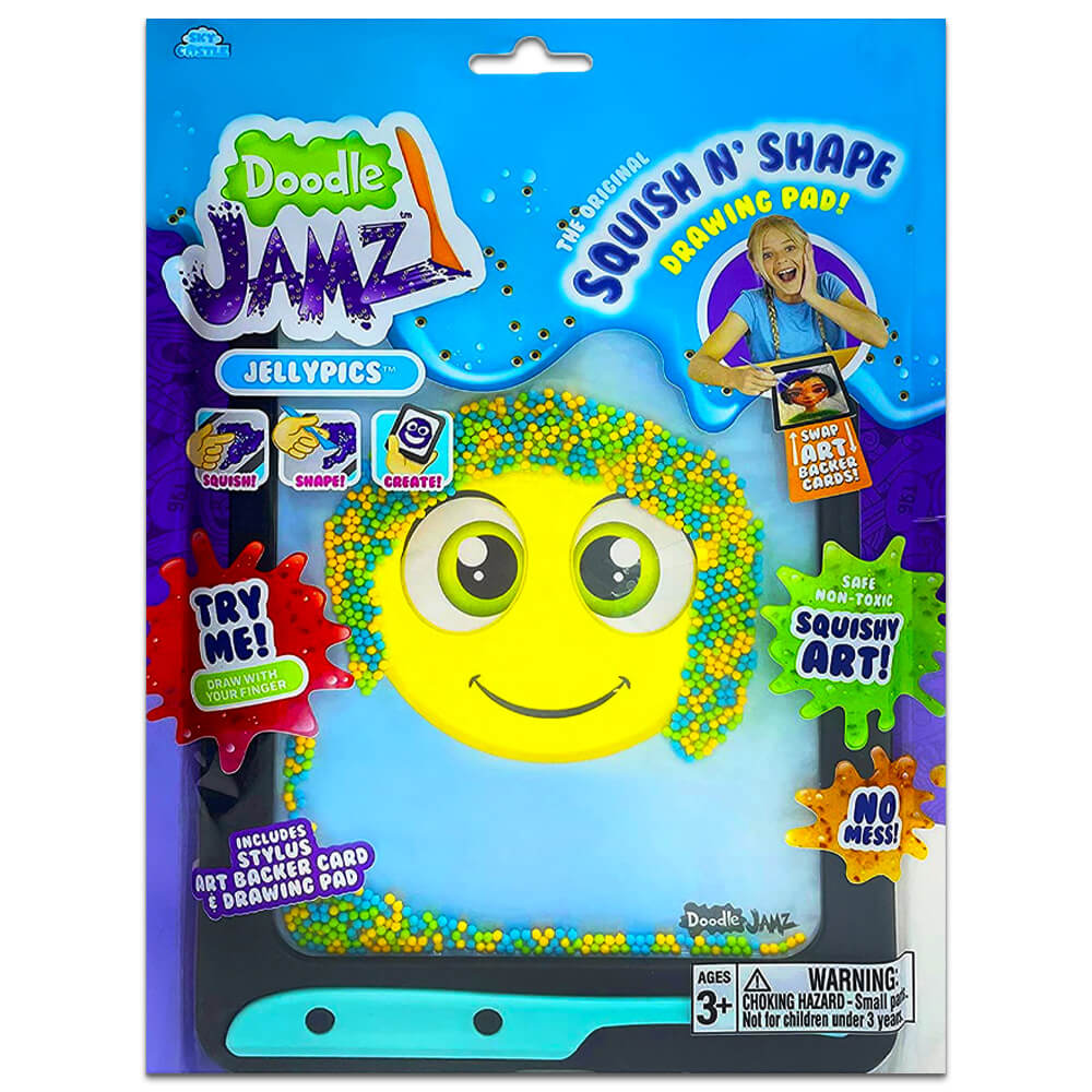 The Works Doodle Jamz Jelly Pics Squishy Drawing Pad: Green, Orange, Blue