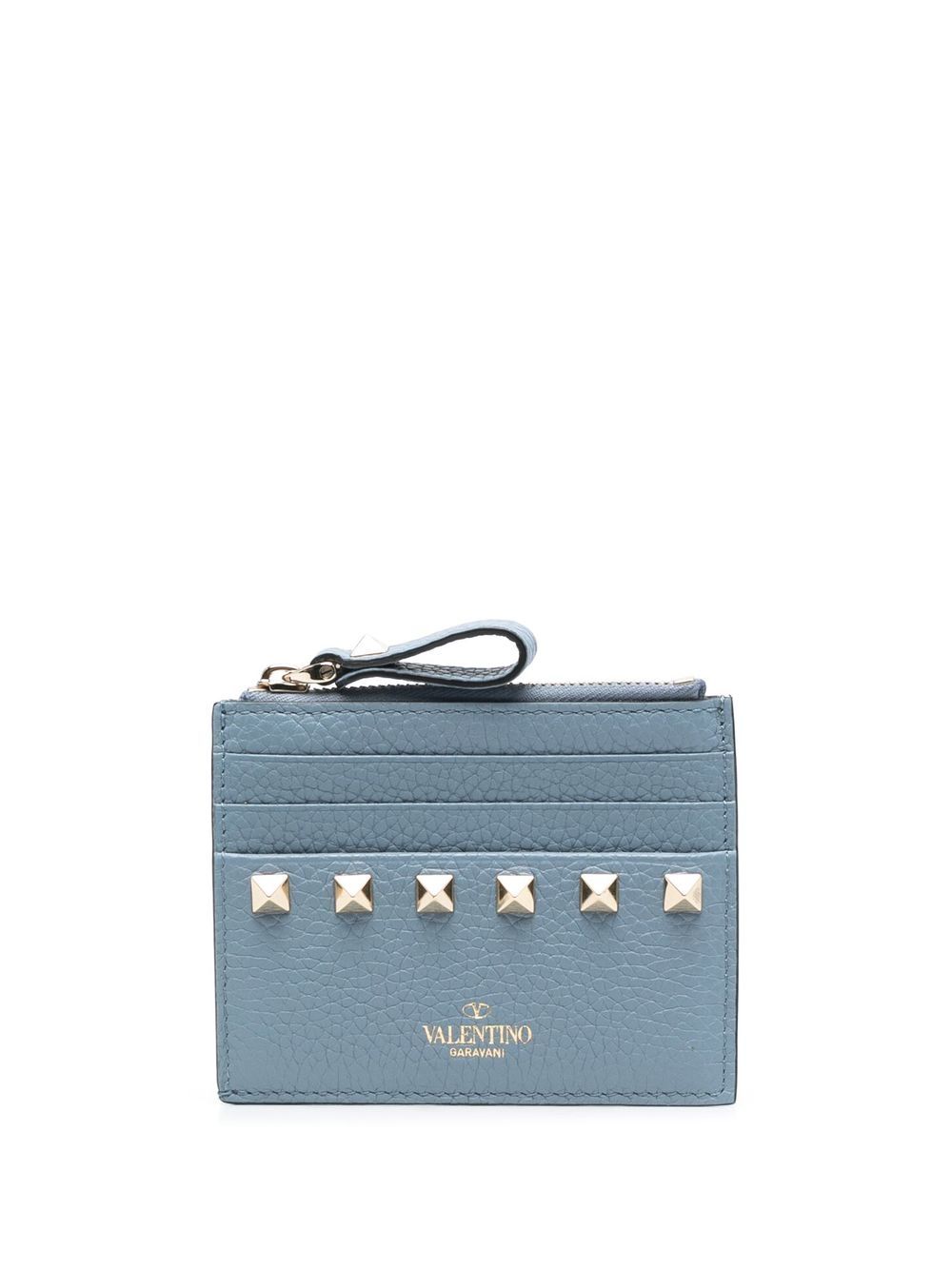 Valentino Garavani  - Porta Carte Di Credito Rockstud In Pelle