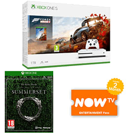 1TB Xbox One S with Forza Horizon 4 + The Elder Scrolls Online: Summerset and NOW TV for Xbox One