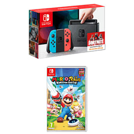 Nintendo Switch Neon with Mario and Rabbids Kingdom Battle for Switch