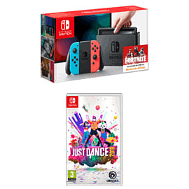 Nintendo Switch Neon with Just Dance 2019 for Switch