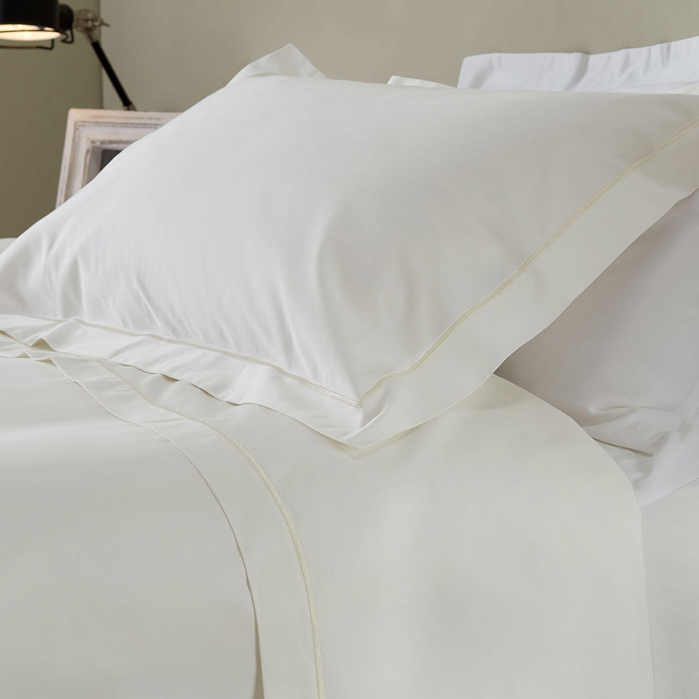 Luxury 600TC Egyptian Cotton - Single Flat Sheet - Ivory