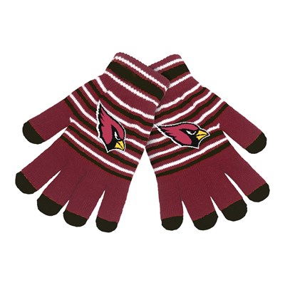 Arizona Cardinals Acrylic Stripe Knit  Glove