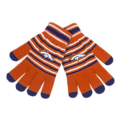 Denver Broncos Acrylic Stripe Knit  Glove