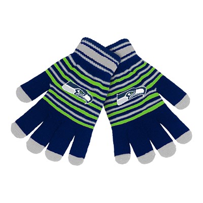 Seattle Seahawks Acrylic Stripe Knit  Glove
