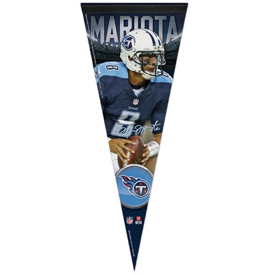 Tennessee Titans Marcus Mariota 12x30 Premium Pennant