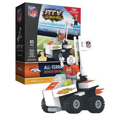 Denver Broncos 4 Wheel ATV and Mascot Set