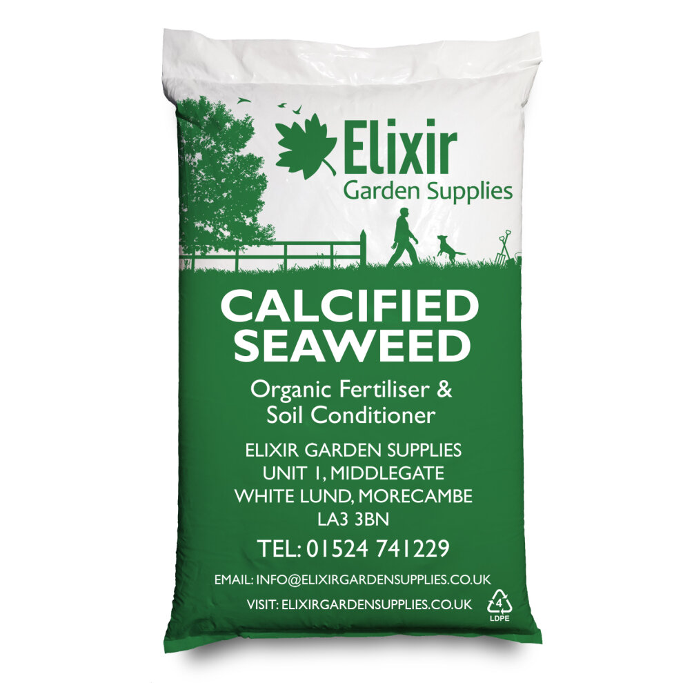 Elixir Garden Supplies (Calcified Seaweed, 25kg) Elixir Gardens | Seaweed Fertilisers | Seaweed Meal, Calcified Seaweed, Liquid Seaweed + Iron