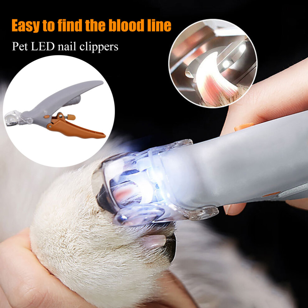 Brand New (01) Professional Pet Nail Clipper Scissors Pet Dog Cat Nail Toe Claw Clippers Scissor LED Light Nail Trimmer for Animals Pet Supplie