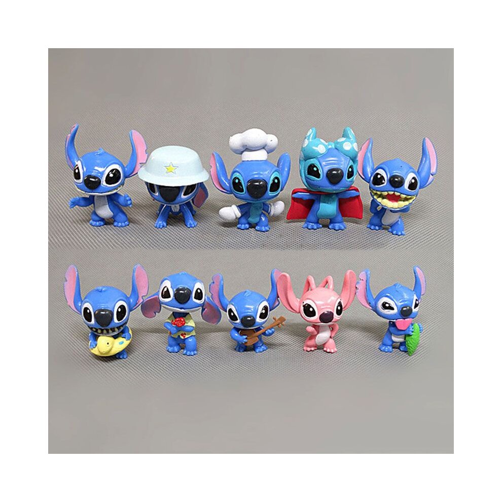 Unbranded 10pcs Mini Lilo & Stitch Action Figures Toy Doll Gift