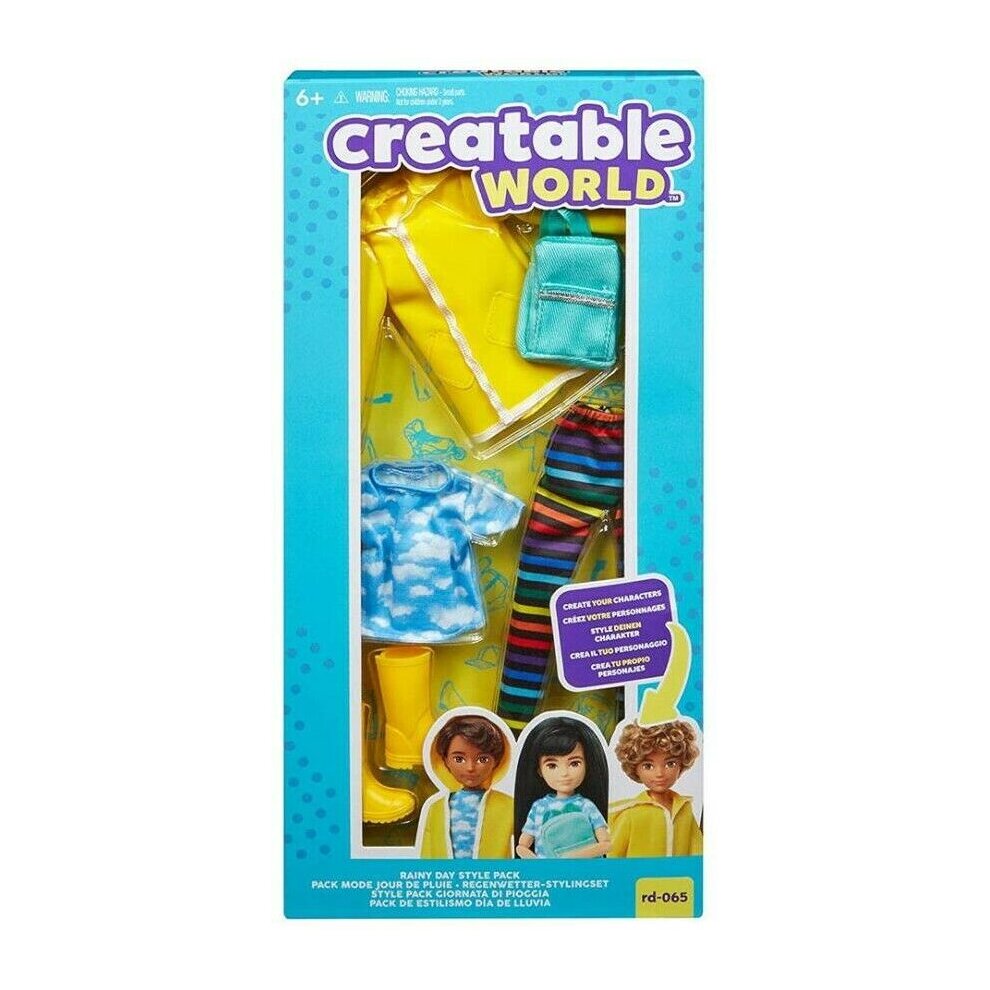 Mattel Creative World Styling Set Rain Clothing Doll Dress Accessories