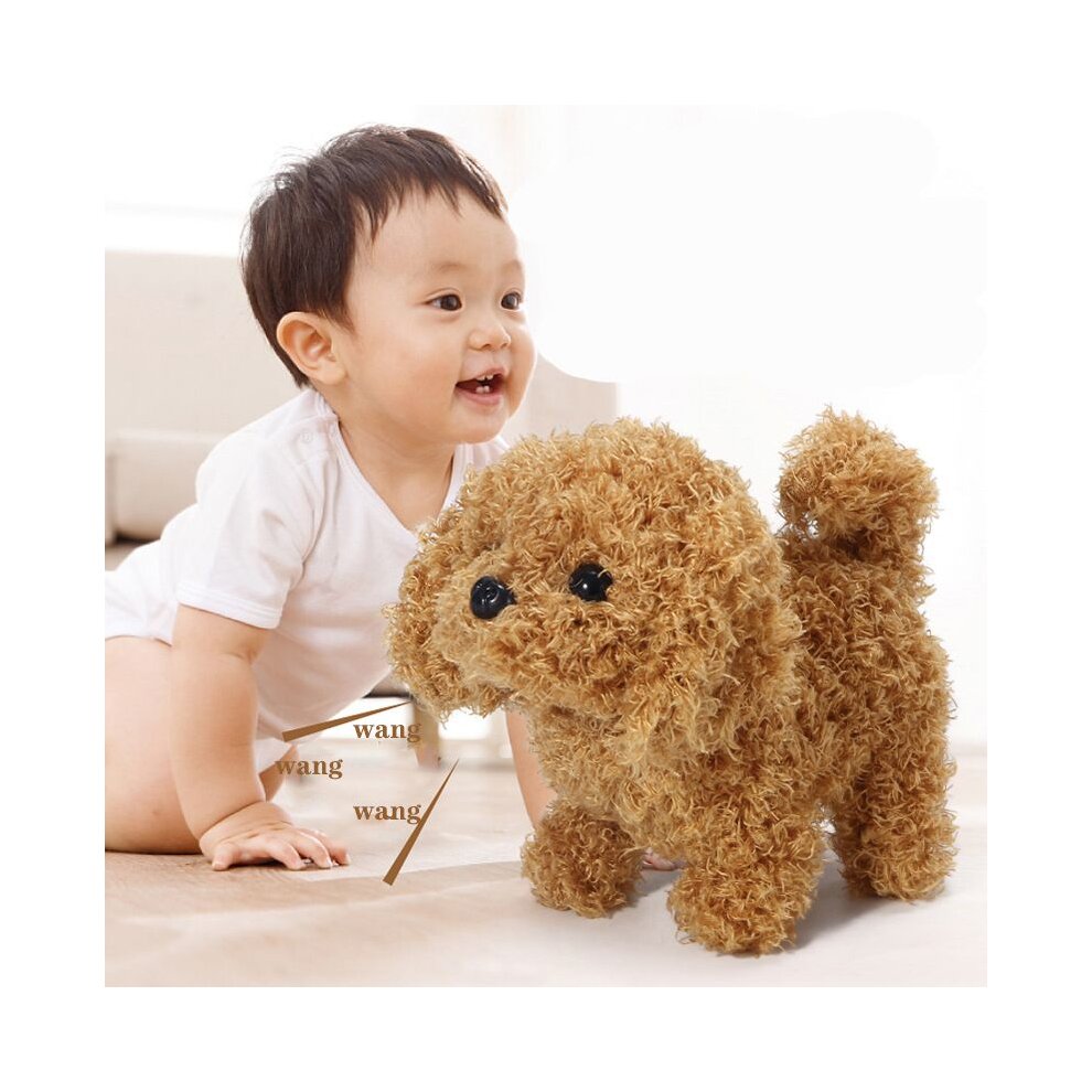 Unbranded (Teddy) Electronic Robot Dog Lifelike Walking Barking Wagging Tail Puppy Plush Cute