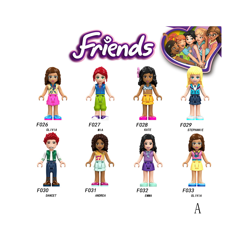 Unbranded (A) 8/16Pcs Friends Girls Mini Figures Building Blocks Toys