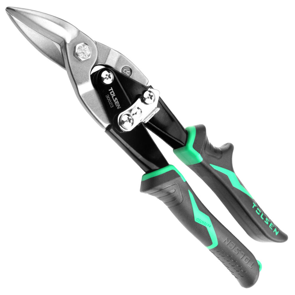 TOLSEN (Right) Aviation Tin Snips - Heavy Duty Sheet Metal Cutting Shears 250mm (10")