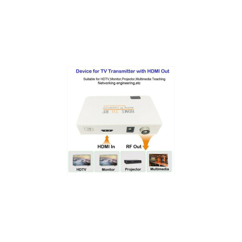 NOPE HDMI to RF Coaxial Adapter Box Transmitter W/Remote Control Converter