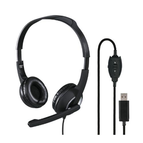 Hama Hs-usb250 Pc Office Usb Headset, 2m, Black