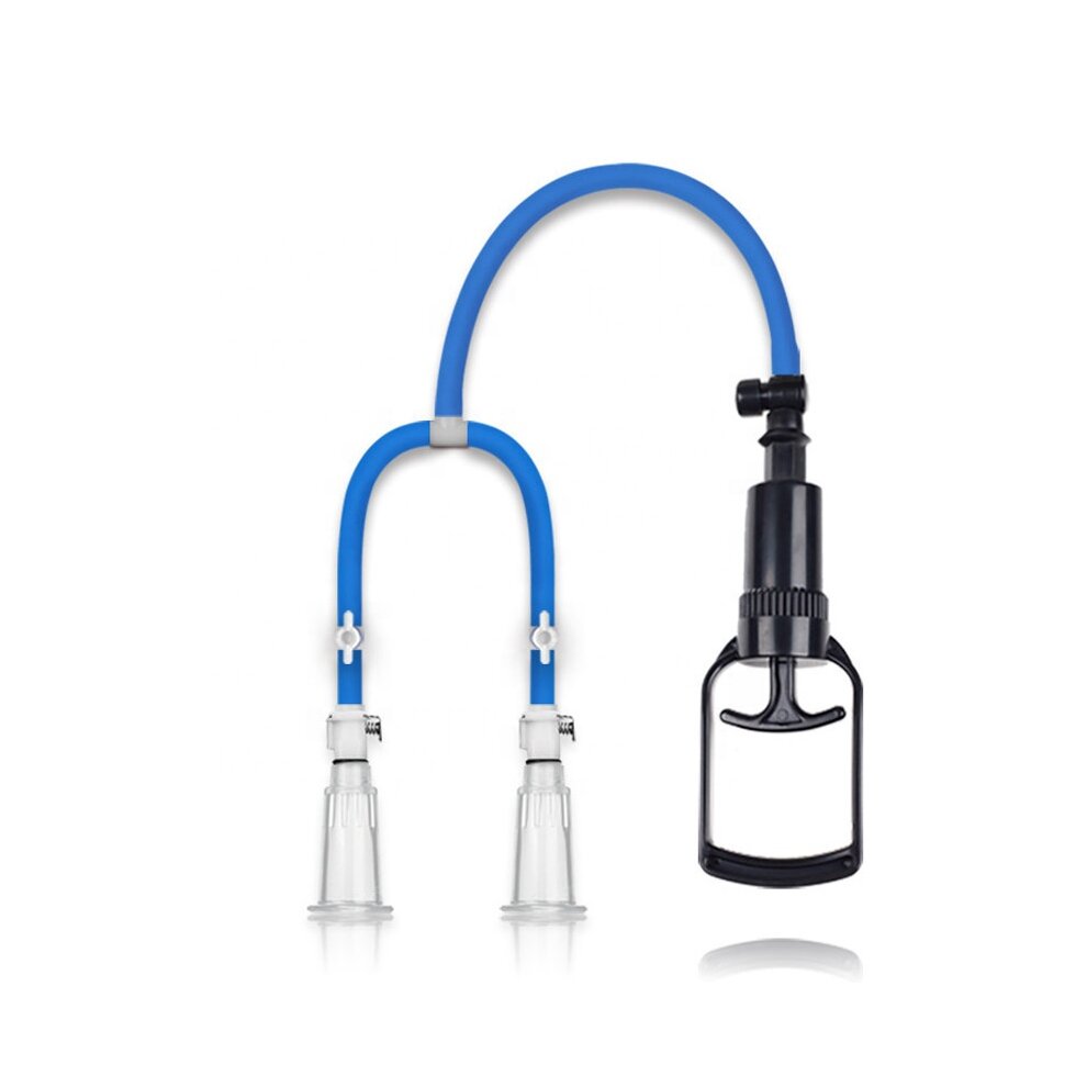 BeHorny Clitoris Nipple Pump Medical Grade Enhancement System with Double Cylinder Nipple Breast Pumps