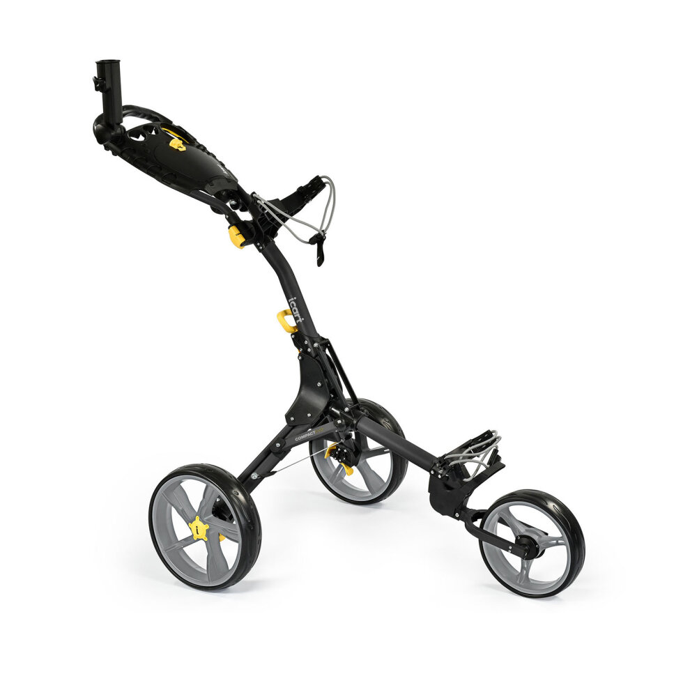 6331 Masters iCart Compact Evo 3 Wheel Push Golf Trolley Black/Grey