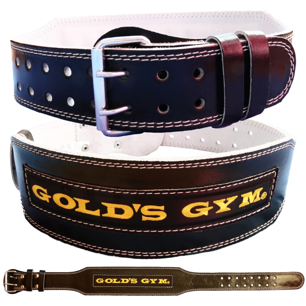 Gold's Gym (S) Golds Gym Weight Lifting Belt Leather Lumbar Support