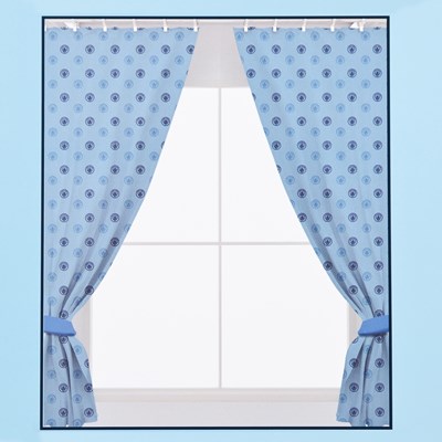 Cortinas con repetición del escudo del Manchester City - 72 pulg.