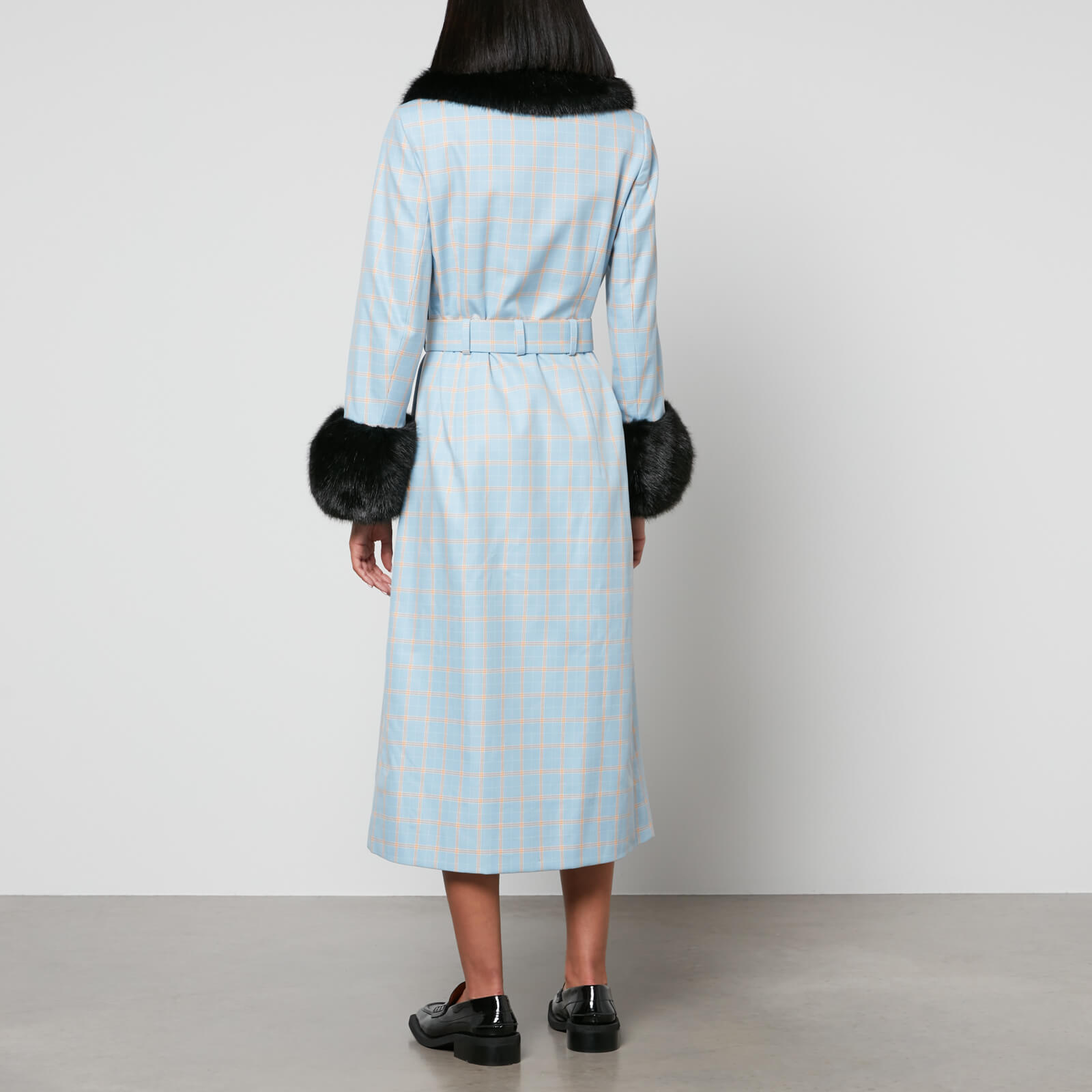 Shrimps Scarlett Cotton and Faux Fur Coat - UK 10