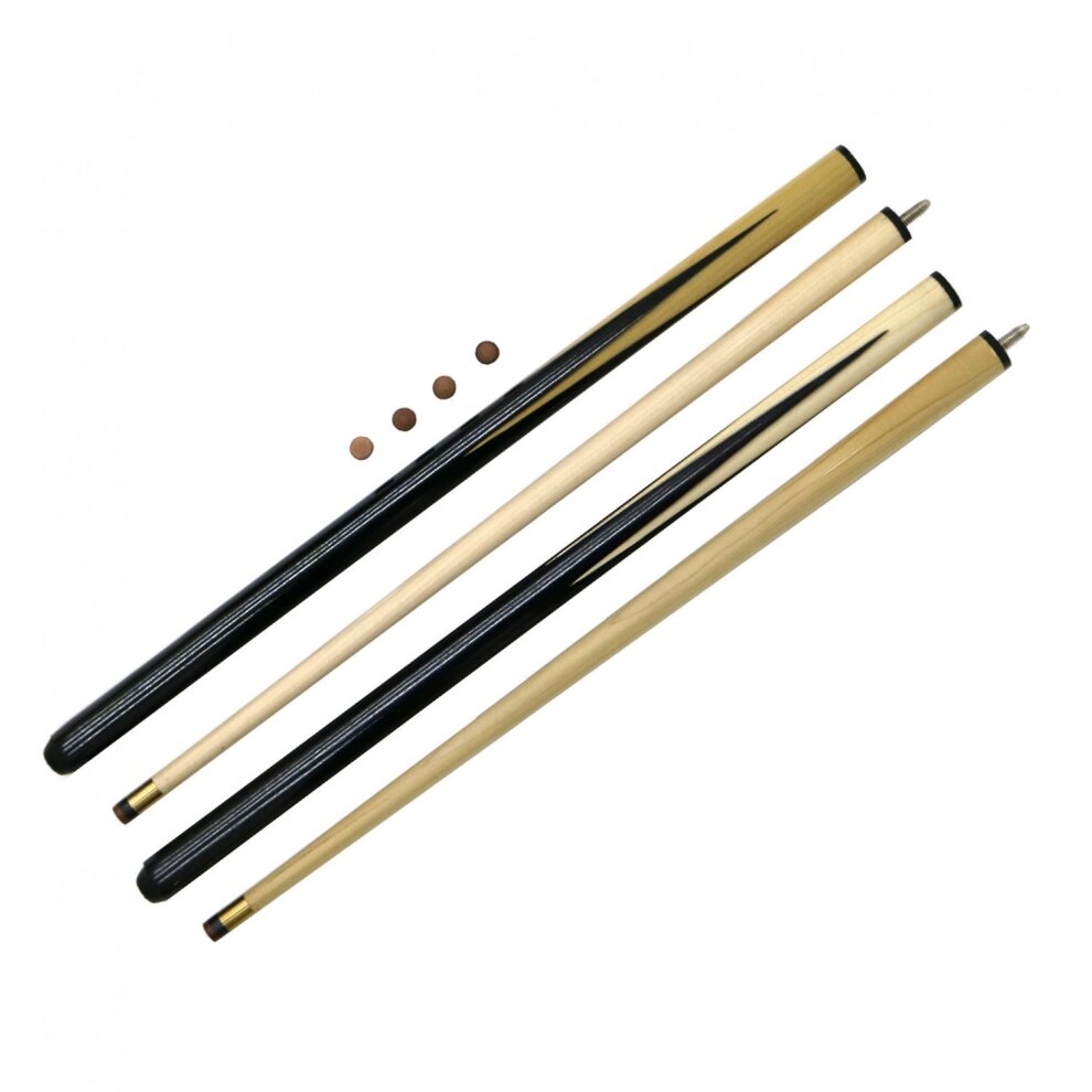 Oypla 2x Small 36" Pool / Snooker Cues with Spare Tips