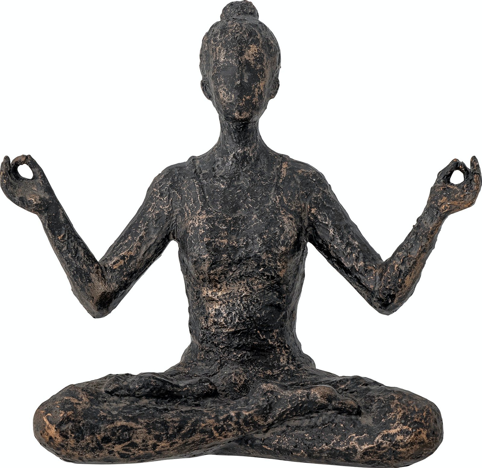 Table basse ronde en bois de pin noir 70 x 43cm Milos - 