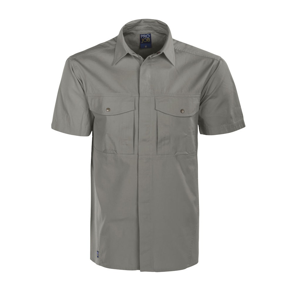 ProJob Mens Short-Sleeved Formal Shirt (XS) (Silver)