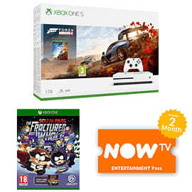 1TB Xbox One S with Forza Horizon 4 + South Park The Fractured But Whole and NOW TV for Xbox One