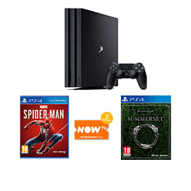 1TB Playstation 4 Pro with Marvel's Spider-Man + The Elder Scrolls Online: Summerset and NOW TV for PlayStation 4
