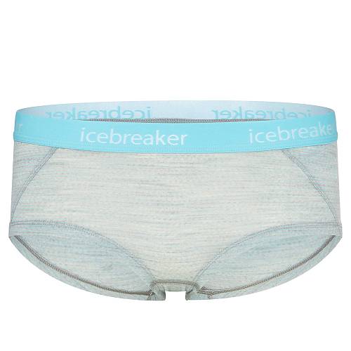 Icebreaker Merino Sprite Women's Hot Pants | XS | Blizzard Heather/Aqua Splash