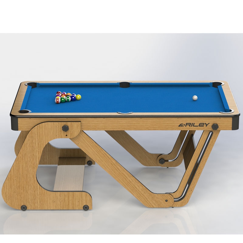 Snooker Genie Ping Riley 6ft Vertically Folding Pool Table With Darts Board