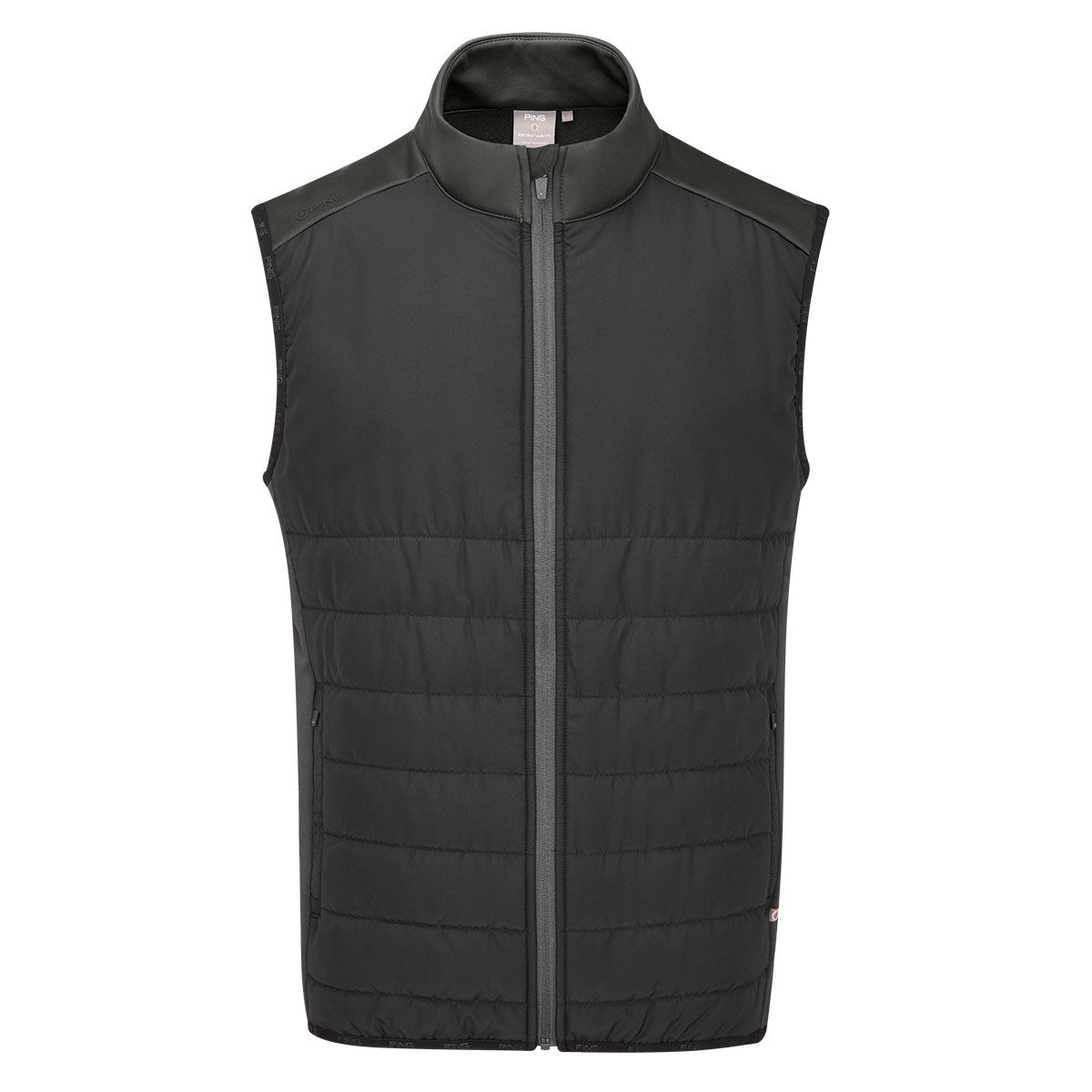 PING Men's Arlo Quilted Gilet, Mens, Black/asphalt, Large | American Golf
