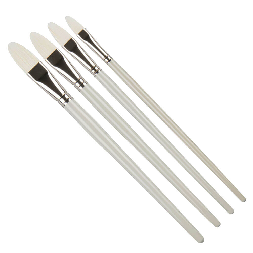 Pro Arte Bristlene Series D Filbert Oil Brushes 8 - 14 - 10