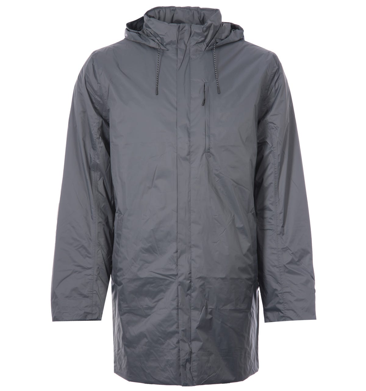 Rains  Padded Nylon Waterproof Hooded Coat - Slate
