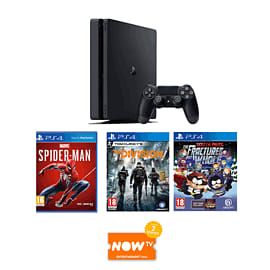 1TB Playstation 4 with Marvel's Spider-Man + The Division + South Park: The Fractured But Whole and NOW TV for PlayStation 4