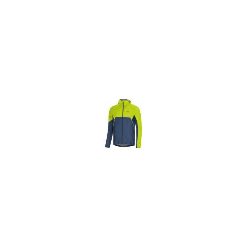 GORe Wear R7 Partial GORe-TeX INFINIUM Men's Hooded Jacket | S | Deep Water Blue/Citrus