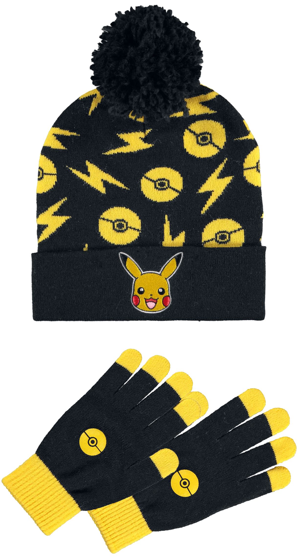 Pokémon - Pikachu Beanie + Gloves - Beanies black