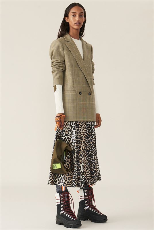 Ganni Women's Blakely Silk Skirt - Leopard - EU 34/UK 6 - Multi