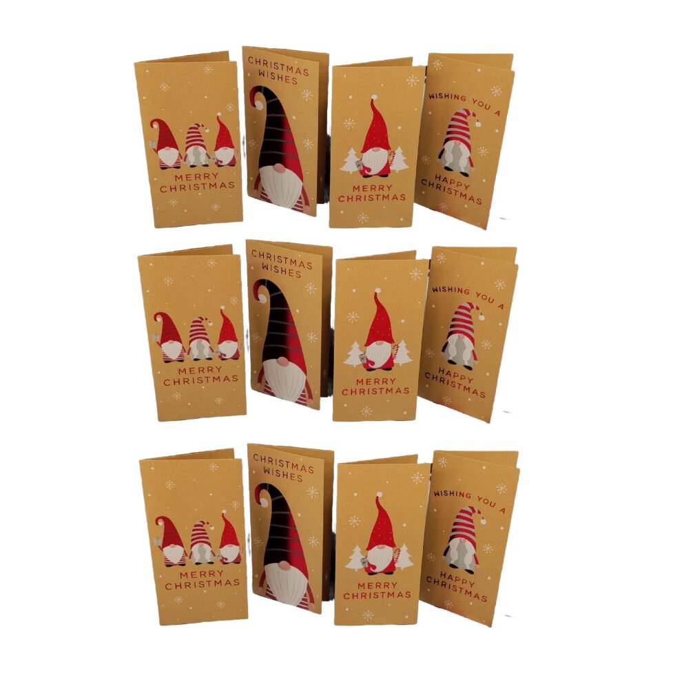 North Pole 12 Gonk Christmas Money Wallets Recyclable Card Wallets & Envelopes