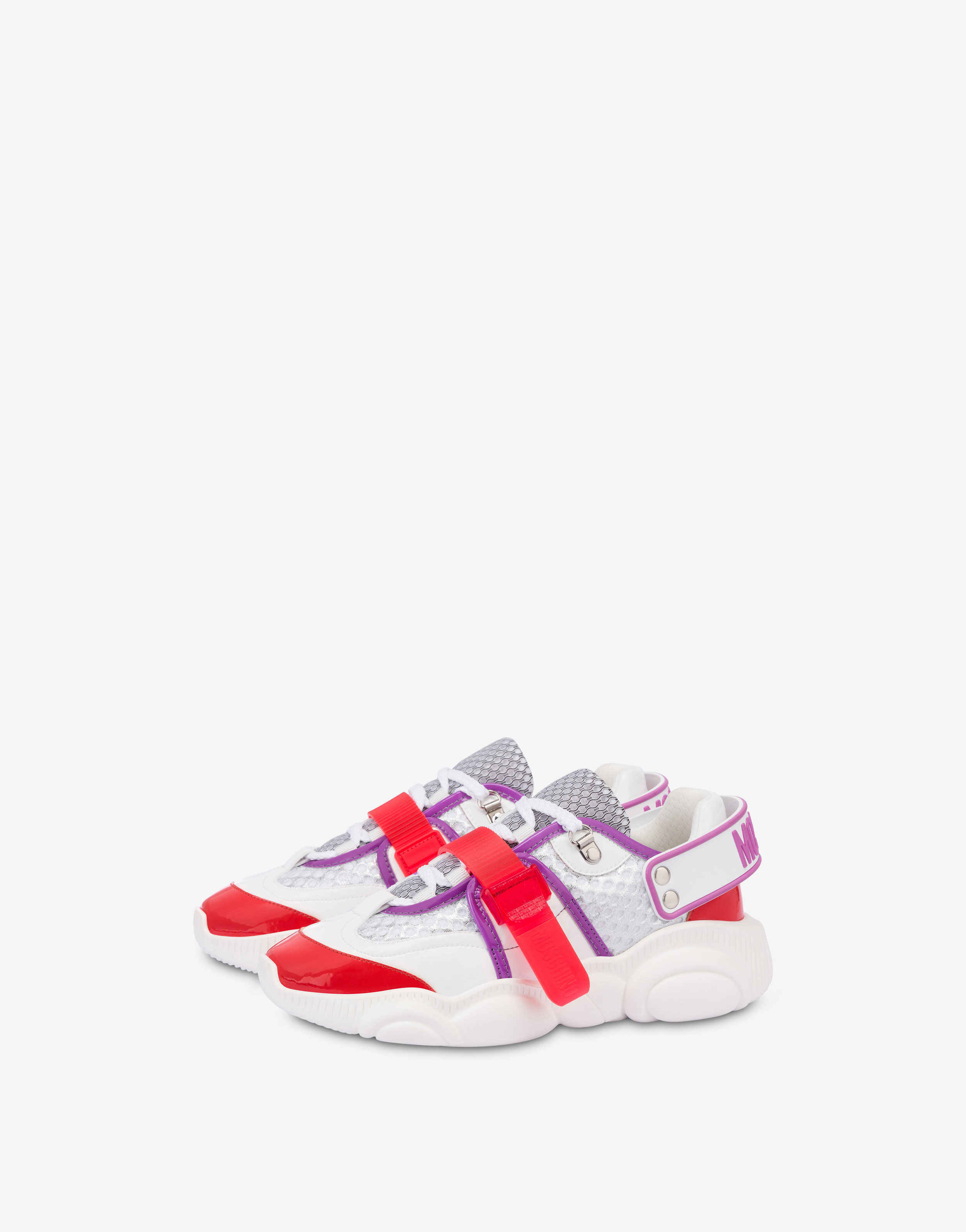 Moschino Teddy-schuhe Aus Netzgewebe Roller Skates | unisex | Weiß | 35