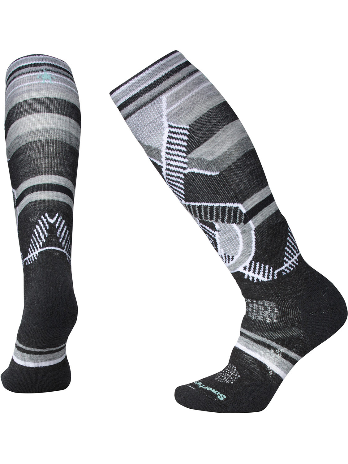 SmartWool - PhD ski Medium Pattern Dames Skisocken (grijs) / grijs
