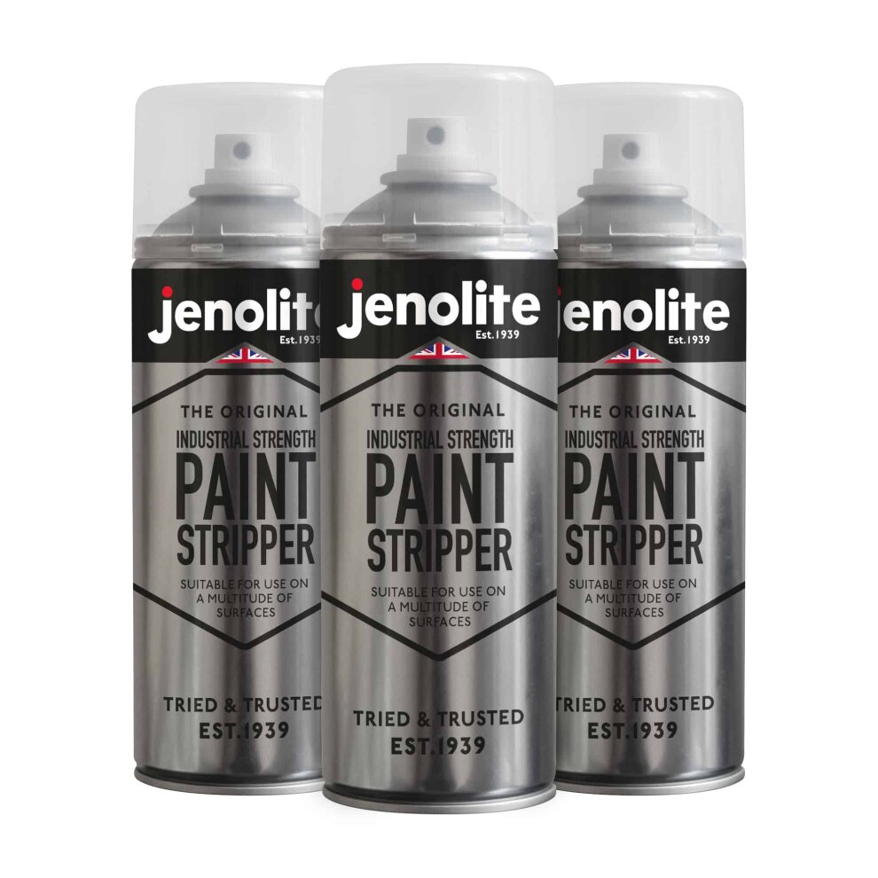 JENOLITE (3) Industrial Strength Paint Stripper/Paint Remover Aerosol - Use on Wood, Metal, Brick, Concrete - Paints, Varnishes, Lacquers, Adhesives