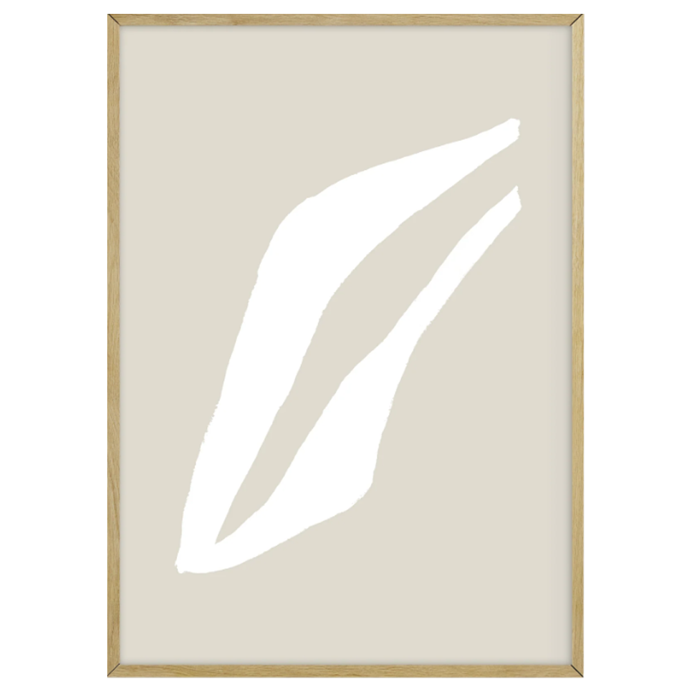 Matere 'Leaf 1' Screenprinted A3 Wall Print