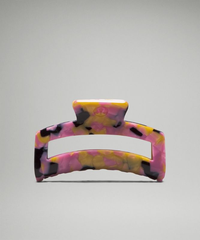 lululemon Women's Large Claw Hair Clip, Velvet Dust/Yellow Pear/Black Size One Size